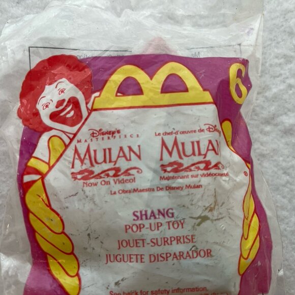 1998 McDonald’s Mulan #6 Shang Pop Up Toy Sealed Disney Happy Meal Figure - Picture 3 of 12